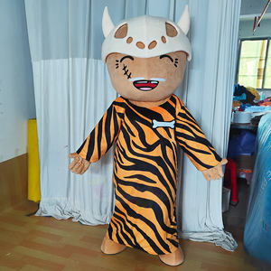<span class=keywords><strong>Costume</strong></span> de Mascotte Guerrier Personnalisable en Peluche EVA à Rayures Tigre avec Casque Os et Crâne pour Promotions de Marque et Événements - Product Image 1