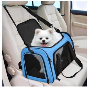 Sac de voyage approuvé par la TSA pour animaux de compagnie Petits chats Chiens avec ventilation adéquate, 5 fenêtres en maille, 3 entrées, fermeture à glissière de sécurité verrouillable - Product Image 2