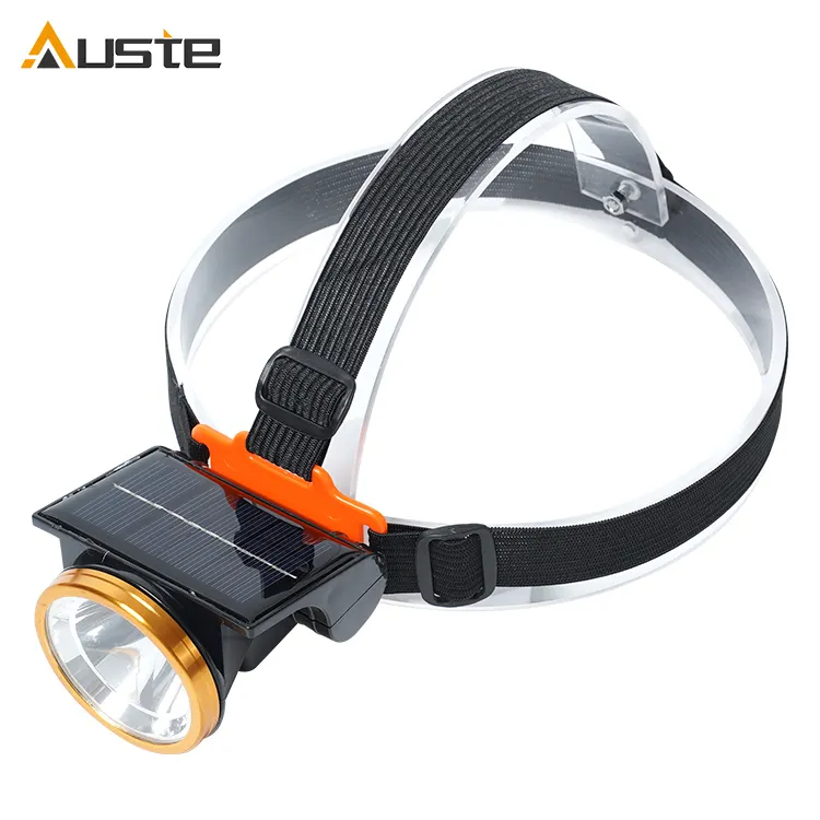 Lighting Distance Up To 3200ft 80W Fast Solar Charging Speed Superbright IP44 Waterproof LED Solar Headlamps