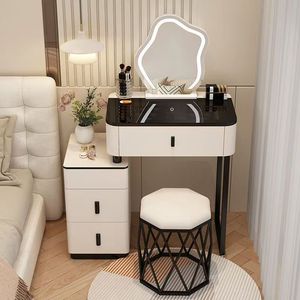 Coiffeuse d'angle avec miroir LED, couleur blanche, en promotion, pour chambre de <span class=keywords><strong>femme</strong></span> - Product Image 5