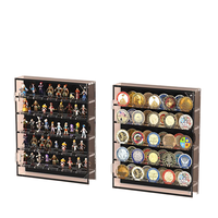 Boîte de rangement de pièces de monnaie en acrylique Boîte d'affichage en acrylique transparente Boîte de rangement pour badges de collection de pièces commémoratives