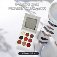 Palette de fards à paupières 9 couleurs, poudre pressée duochrome, fard à paupières waterproof, maquillage multi-couleurs, marque privée