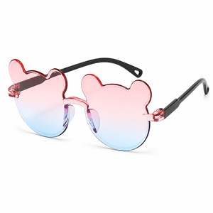 Bear Shaped <b>Sunglasses</b> for Boys Girls Kids Summer Outdoor Beach <b>Gradient</b> Children Shades Fashion Trendy - Product Image 1