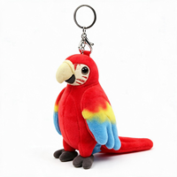 Peluche personnalisée : Adorable perroquet en peluche, mini porte-clés, pendentif animal en peluche, breloque de sac avec logo personnalisé pour la décoration de sac à dos