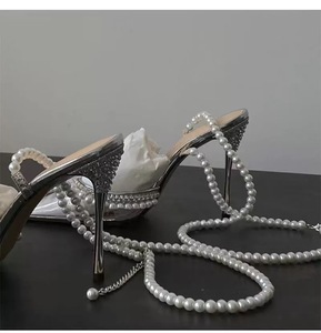 Dropshipping: Zapatos de Tacón de Lujo para Mujer, Modelo Talon Pour Femme, con Punta Cubierta y Lazo de Cristal, Última Moda 2025 - Product Image 3