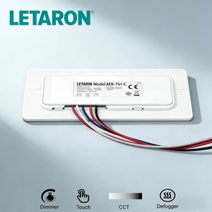 Interruttore Sensore Touch LETARON DC 12V/24V 5A 60/120W IP20 Certificato TUV/CE, Portata di Rilevamento 0-3m, CCT Regolabile, Materiale PC per Specchio - Product Image 4
