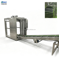 Machine de déchargement automatique à grande vitesse pour ligne de production de biscuits et de gâteaux, équipement de convoyage en acier inoxydable