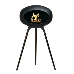 High 41.3 Inch Bioethanol Tripod Fireplace Supported, Adding a Distinctive Style To The Warmth and Ambiance Created By The Fire