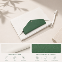 Ensemble de pochettes modernes à fermeture éclair 2 pièces avec logo personnalisé, porte-cartes enveloppe, organiseur de voyage minimaliste, pochette écologique durable