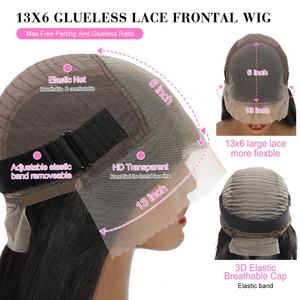 도매 무접착제 13x4 13x6 5x5 360 HD 전체 레이스 전면 정면 폐쇄 가발 원시 베트남 큐티클 정렬 인모 가발 공급 업체 - Product Image 4