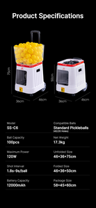 Sharewell C6 Smart Pick Ball Sports Equipment Foldable Serve Machine Automatic Launch Single Trainer Novice Sparring Device - Product Image 5