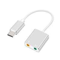 Tarjeta de Sonido Externa Tipo C, Adaptador de Audio USB C a 3.5mm de 7.1 Canales con Micrófono y Conector para Auriculares