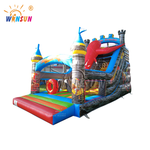 Winsun thương mại tuổi rồng cho <span class=keywords><strong>Inflatable</strong></span> <span class=keywords><strong>Slide</strong></span> & lâu đài bouncy Combo cho sân chơi & bên làm bằng vật liệu PVC bền - Product Image 1