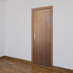 Puerta corredera de madera MDF de PVC de alta calidad, característica antideslizante, diseño moderno para Apartamentos, villas, acabado OEM disponible en Vietnam - Product Image 4