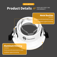 Plafonniers LED Orientables avec Réflecteur, Boîtier de Spot Moderne pour Downlights GU10 MR16 COB LED, Module Downlight en Aluminium