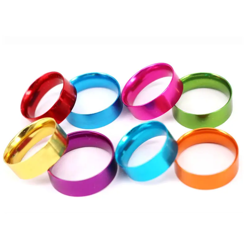 Vlink Jewelry eloxieren aluminium ring coloful hülse ring