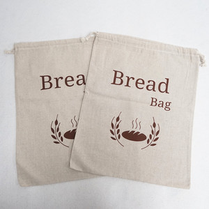 Bolsa de Pan de Lino y Algodón Natural con Cordón, Venta al Por Mayor de Fábrica - Product Image 5