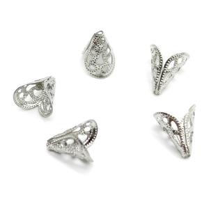 เครื่องประดับผมสแตนเลส Anno Jewelry รูปทรงแตรฉลุลายทรงกระบอก พู่ห้อยตกแต่งหมวก อุปกรณ์ทำเครื่องประดับ DIY สีทอง สีเงิน - Product Image 2