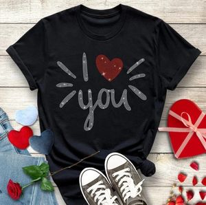 T-shirt di strass personalizzate pesanti 100% Unisex <span class=keywords><strong>con</strong></span> <span class=keywords><strong>cuore</strong></span> <span class=keywords><strong>rosso</strong></span> Topz Top vendita eco-friendly - Product Image 5