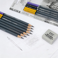 Crayons de fusain professionnels YIDASI 6H-16B, ensemble avec gomme à modeler noire et taille-crayon pour le dessin, le ombrage et les arts plastiques