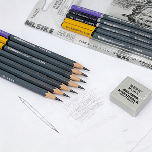 Set di Matite <span class=keywords><strong>a</strong></span> <span class=keywords><strong>Carboncino</strong></span> Professionali YIDASI 6H-16B con Gomma Nera e Temperino per Schizzi, Ombreggiature e Belle Arti - Product Image 6