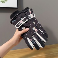 Gants de ski imperméables en polyester TPU haute densité à cinq doigts, doublure polaire épaisse, coupe-vent, résistants au froid, compatibles écran tactile, pour hommes et femmes