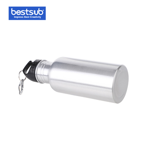 BestSub de sublimación en blanco del deporte 600ml de botella de agua de aluminio termo flaca vasos de plata - Product Image 1