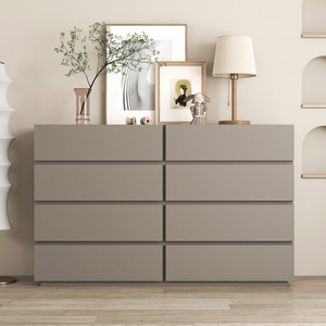 Bắc Âu Tối Giản 8-Ngực Ngăn Kéo Bằng Gỗ Lưu Trữ Tủ Màu Xám Đen Rắn Tổ Chức Cho Phòng Ngủ Phòng Khách Ăn Đồ Nội Thất - Product Image 5