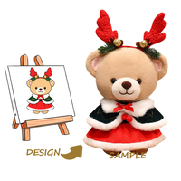 Peluche personnalisée avec visage en vinyle, coton PP et nylon, design brodé - Faible MOQ