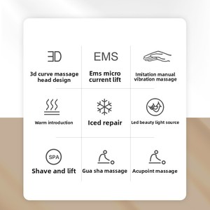 Masseur professionnel pour soins de la peau, 3 modes, chaleur, froid, microcourant, vibration, contour du visage et du cou, raffermissant, anti-âge, appareil de beauté - Product Image 3