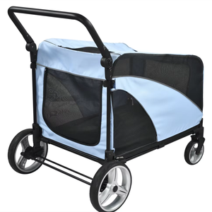 2024 grande poussette pour animaux de compagnie capacité portante respirante dans les 80kg grand chien poussette grand espace avec 4 roues - Product Image 1