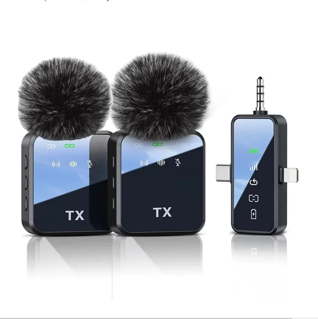Best Wireless lapel microphone radio Microphone 3 In1 Design phone computer Camera Recording Interviews  for Lavalier radio
