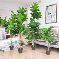 Arbres artificiels en gros pour la maison, la décoration de bureaux et d'hôtels : Bananiers et figuiers à feuilles de violon artificiels de haute qualité pour l'aménagement paysager.