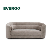 Ensemble de canapés modulaires de luxe en tissu chenille au design moderne haut de gamme avec accoudoirs incurvés pour salon d'appartement et de villa