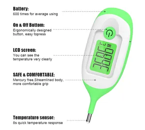 Termometer fleksibel Digital Lcd demam, termometer bayi Digital Lcd untuk rumah sakit dan rumah