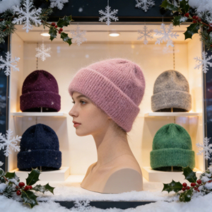 Chapeau de ski en tricot uni de couleur unie, logo brodé personnalisé unisexe, coupe-vent, design d'hiver, haute élasticité, <span class=keywords><strong>bonnet</strong></span> en acrylique tricoté - Product Image 5