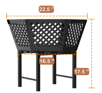 Zhongpin échantillon gratuit de haute qualité enduit de poudre pour la combustion du bois extérieur 22.5 pouces foyer gris circulaire autoportant