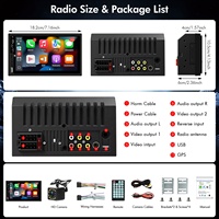 Autoradio MP5 2 DIN en gros avec CarPlay sans fil, Android Auto, Bluetooth, Mirror Link, GPS et caméra de recul