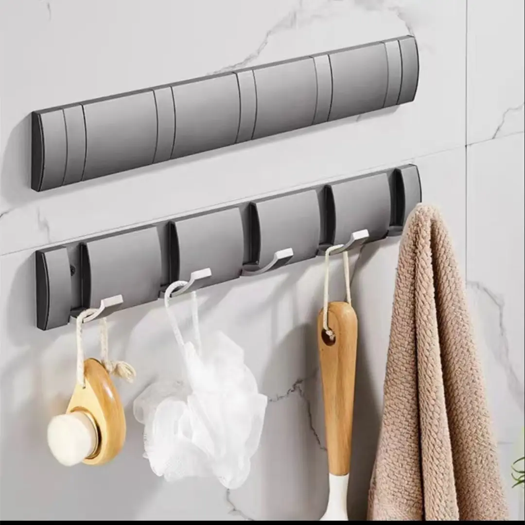 Gun Grey Bathroom Tower Hook Hidden Wall Hanger For Living Room