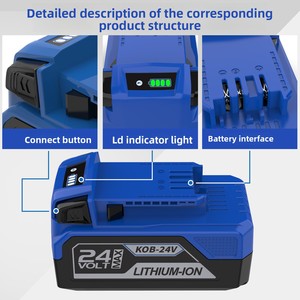 Batteria al Litio Compatibile <span class=keywords><strong>Colbert</strong></span> Kobalt KB224 24V per Utensili Elettrici, Trapano Elettrico ad Alta Capacità 60Ah, Temperatura Operativa 0-35°C - Product Image 4