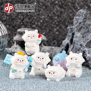 <b>Space</b> Bear Astronaut Resin Figurine Desktop Home <b>Decor</b> Craft Artistic Ornament - Product Image 1