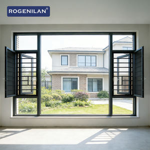 Fenêtres à battants en aluminium Rogenilan Villas Homes <span class=keywords><strong>avec</strong></span> isolation extérieure personnalisée, verre Low-e et moustiquaire - Product Image 2