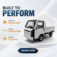Pick-up électrique sur mesure fabriqué en usine, longue portée, quatre roues motrices, cabine fermée, pick-up électrique 2 places pour livraison urbaine