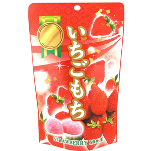 Mochi de Fresa, Bocadillo Artesanal de Arroz Suave, Textura Dulce, Para Todas las Edades, 140g - Product Image 1