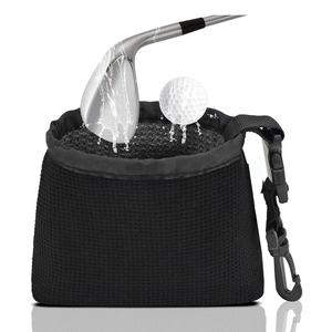 <b>Golf</b> Club Cleaner <b>Bag</b> and <b>Golf</b> Ball Washer with Clip Soft Waterproof Middle Layer Scratch-Safe Inner Surface Deep Waterproof - Product Image 1