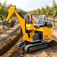 Mini-excavatrice agricole sur chenilles KC-08, micro-pelleuse à faible pression au sol pour le creusement de fossés et l'aménagement paysager
