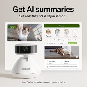 Caméra pour animaux de compagnie PETLIBRO, intérieur, 1080P, surveillance intelligente IA pour chiens et chats, avec application, reconnaissance multi-animaux, détection de mouvement - Product Image 3