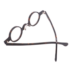 Monturas de gafas de acetato negras de alta calidad con logotipo personalizado Retro Unisex UV400 para hombres y mujeres con montura de color marrón - Product Image 6