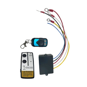 รีโมทคอนโทรลเครื่องกว้านรถยนต์ 12V 24V 4 ปุ่ม ระบบ Rolling Code ระยะ 30 เมตร สวิตช์ไร้สายสำหรับเครื่องกว้านออฟโรด - Product Image 1