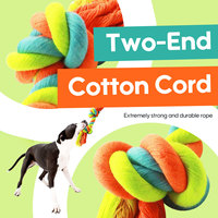 Juguete Masticable para Perros de Cuerda de Algodón Clásico y Colorido - Alivio Interactivo del Aburrimiento y Limpieza Dental - Venta al por Mayor de Fábrica